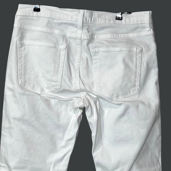 Everlane The Organic Cotton Pant Mid Rise Straight Leg White Women's 30 Tall - Picture 6 of 7